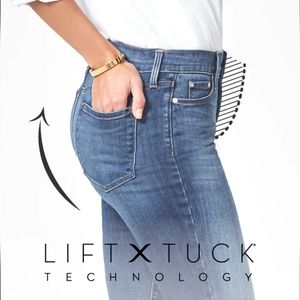 NYDJ Liftxtuk Technology Cropped Jean Women Sz2 Blue